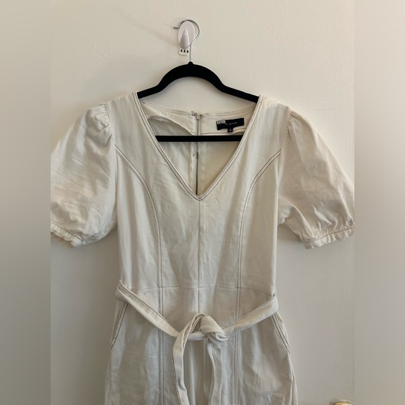 White Denim Jumpsuit - Picture 3 of 10